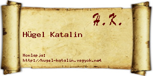 Hügel Katalin névjegykártya
